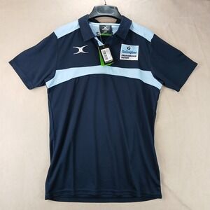 Gilbert Photon Medium Mens Polo Shirt Gallagher Rugby 19x28 **Fits A Small **